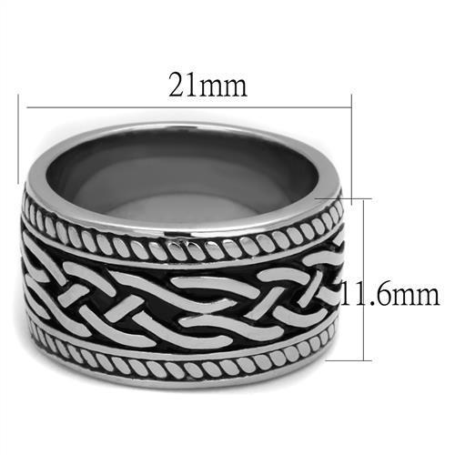 Men Stainless Steel Epoxy Rings TK2239